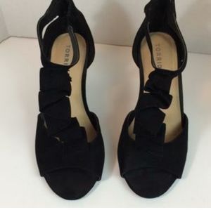 Torrid Black Heels with Bow Detail